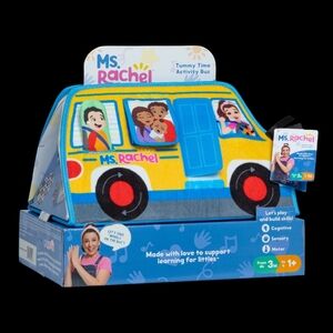 Gund Ms. Rachel Tummy Time Activity Bus - Blue and Yellow